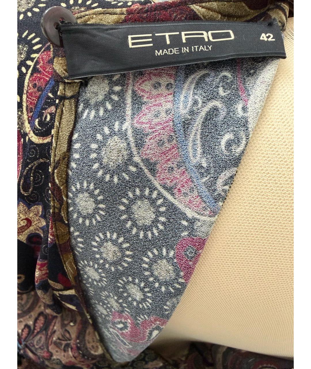 ETRO Коричневое вискозное вечернее платье, фото 5