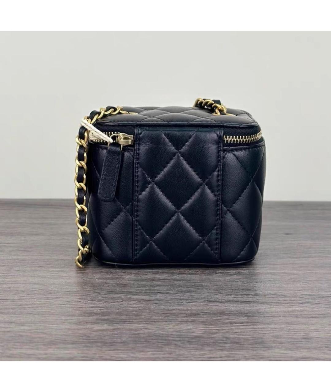 CHANEL Черная кожаная сумка через плечо, фото 3