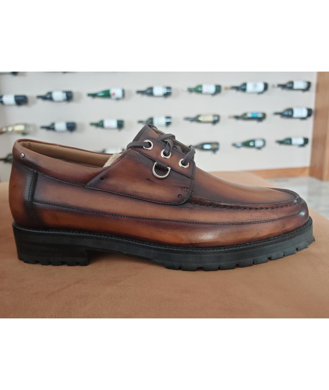 BERLUTI Коричневые кожаные низкие ботинки, фото 6