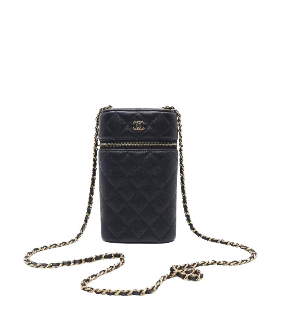 CHANEL Черная кожаная сумка через плечо, фото 1