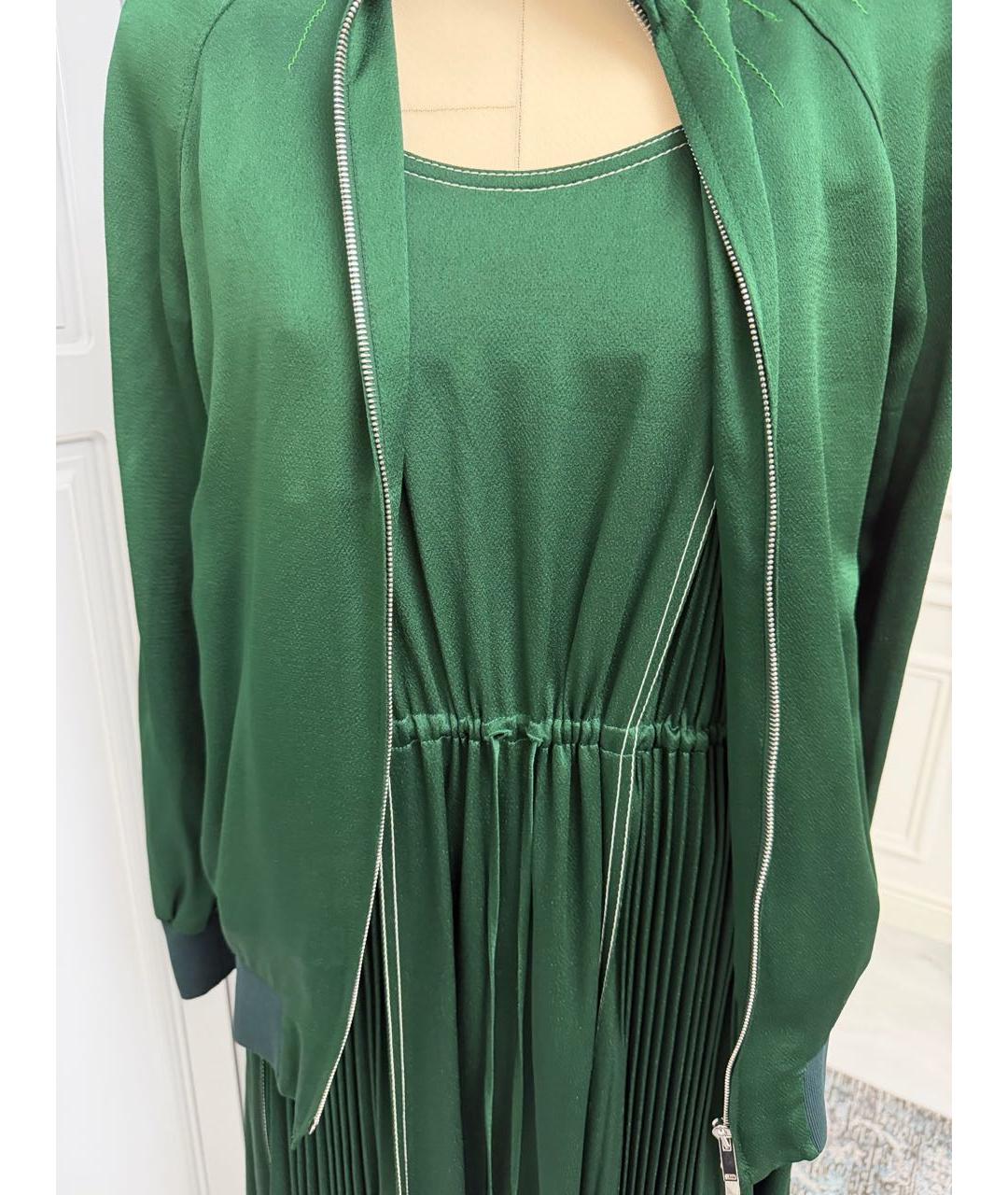 VALENTINO Зеленые вискозное повседневное платье, фото 2