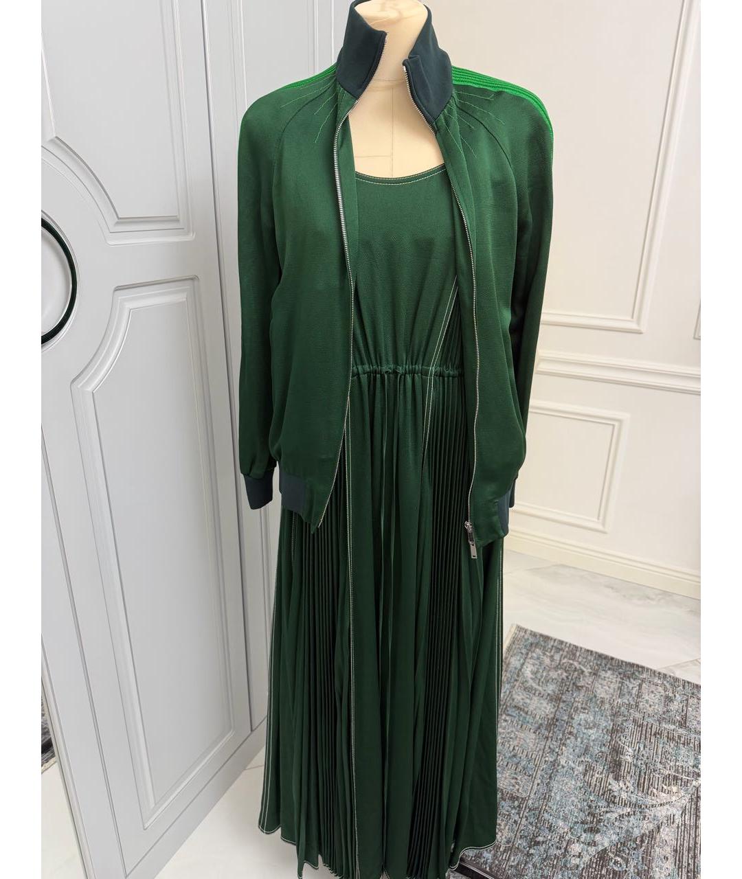 VALENTINO Зеленые вискозное повседневное платье, фото 7