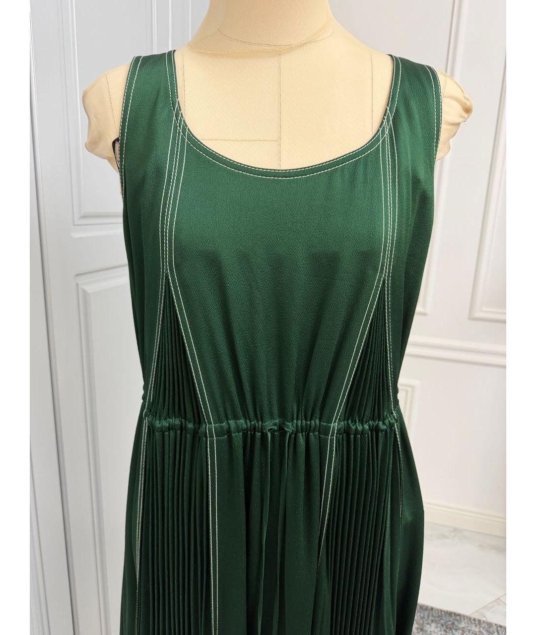 VALENTINO Зеленые вискозное повседневное платье, фото 5