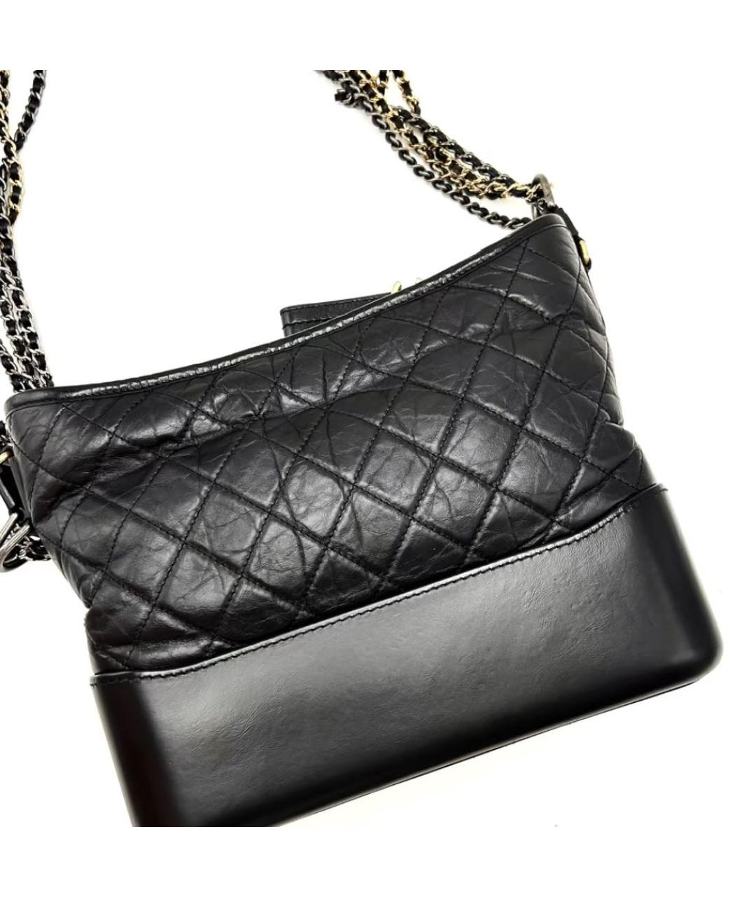 CHANEL Черная кожаная сумка через плечо, фото 3