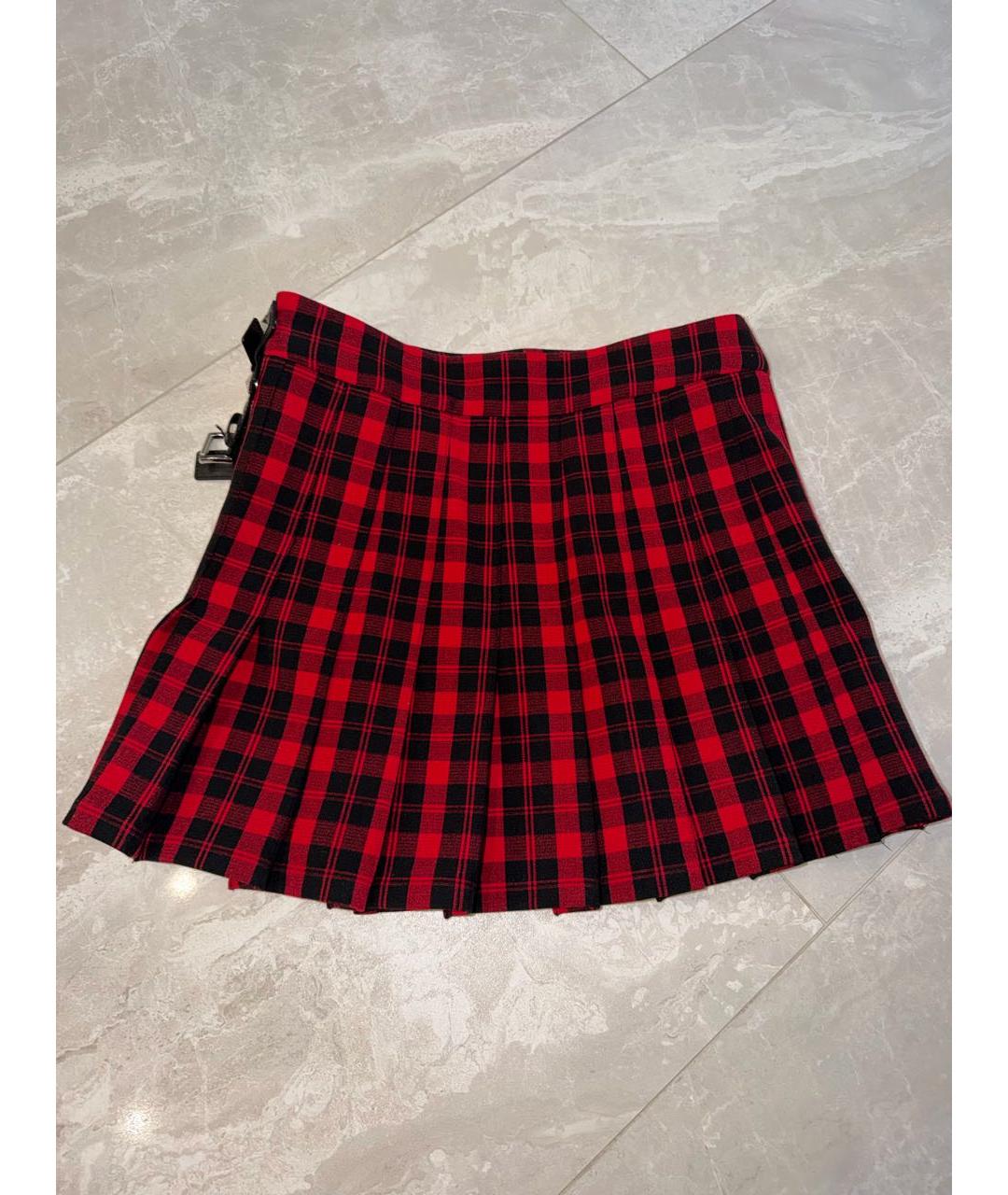 MICHAEL MICHAEL KORS Красная вискозная юбка мини, фото 2