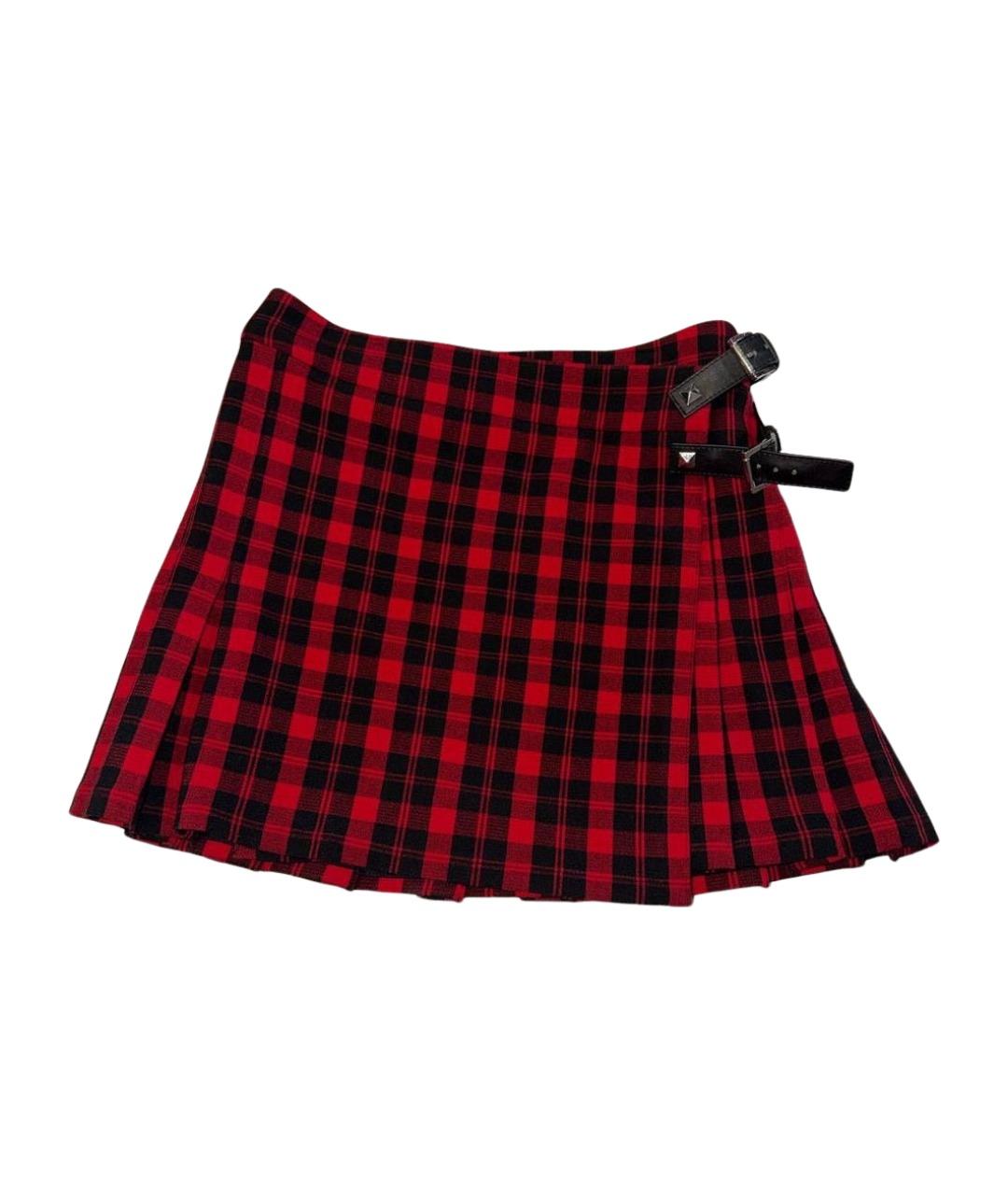 MICHAEL MICHAEL KORS Красная вискозная юбка мини, фото 1