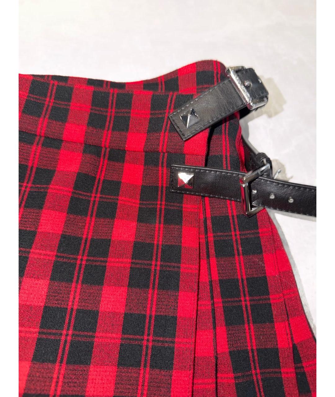 MICHAEL MICHAEL KORS Красная вискозная юбка мини, фото 4