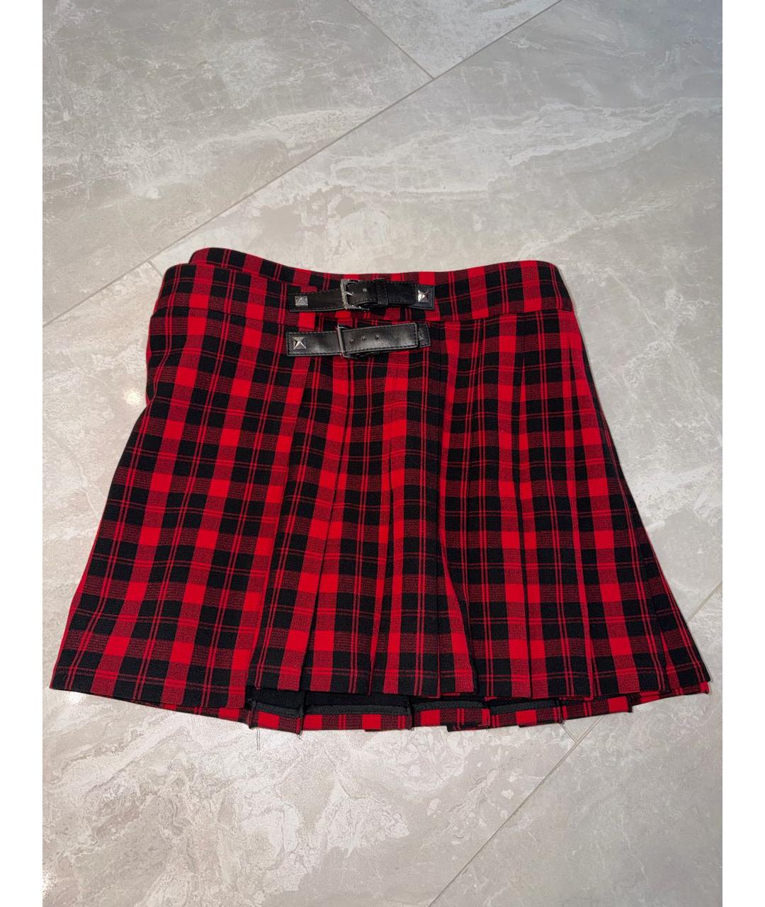 MICHAEL MICHAEL KORS Красная вискозная юбка мини, фото 5