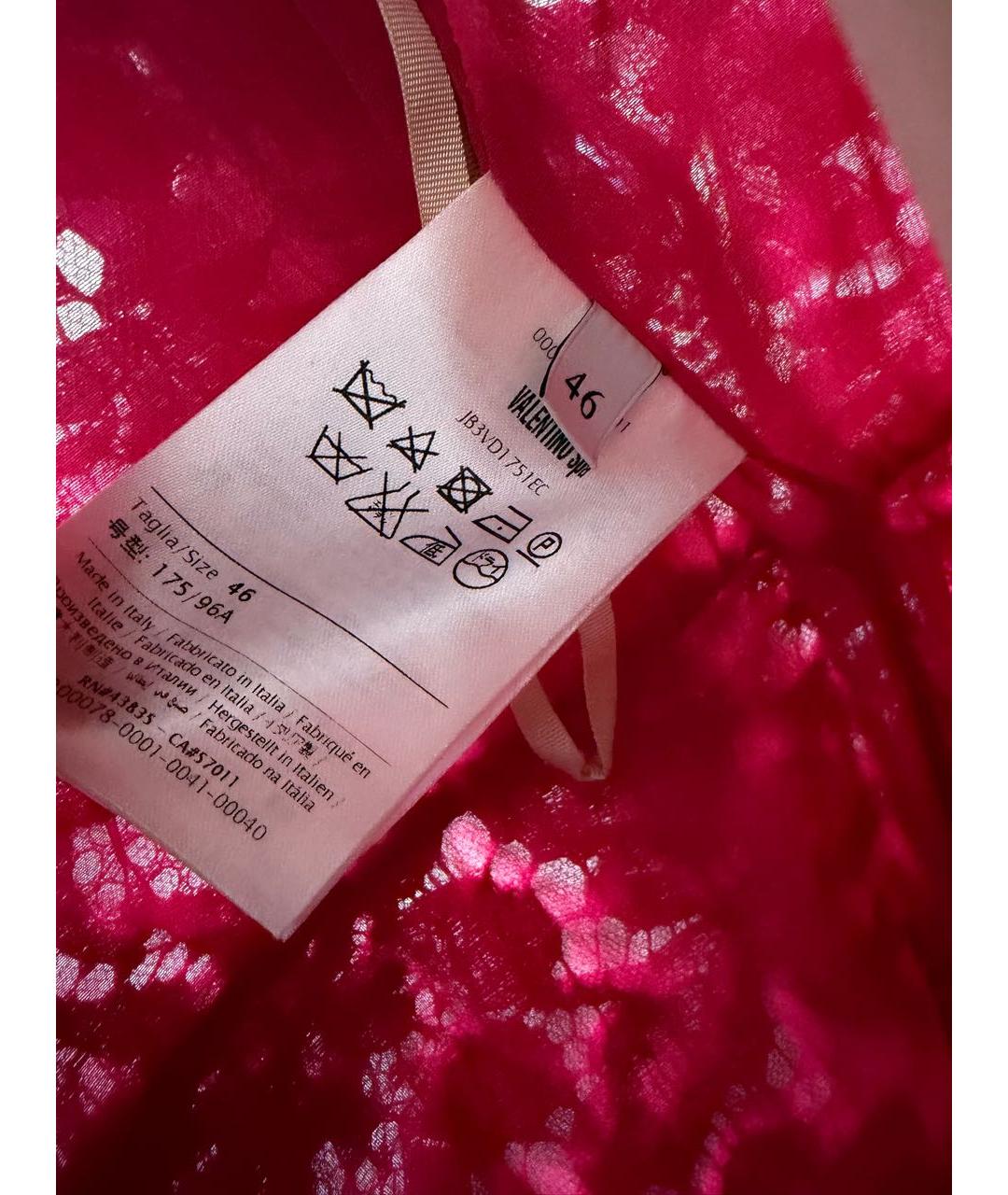 VALENTINO Фуксия кружевное вечернее платье, фото 5