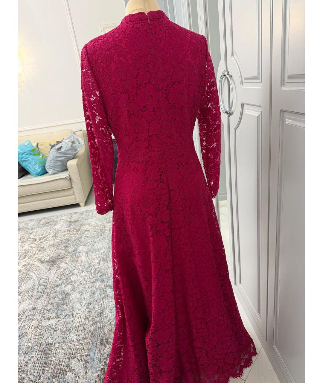 VALENTINO Фуксия кружевное вечернее платье, фото 2