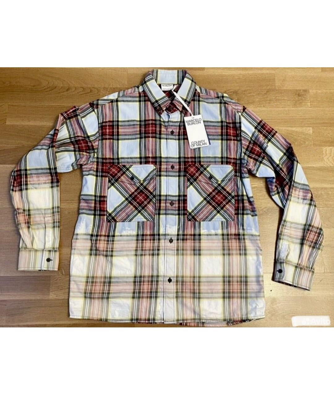 MARCELO BURLON Мульти хлопковая кэжуал рубашка, фото 6