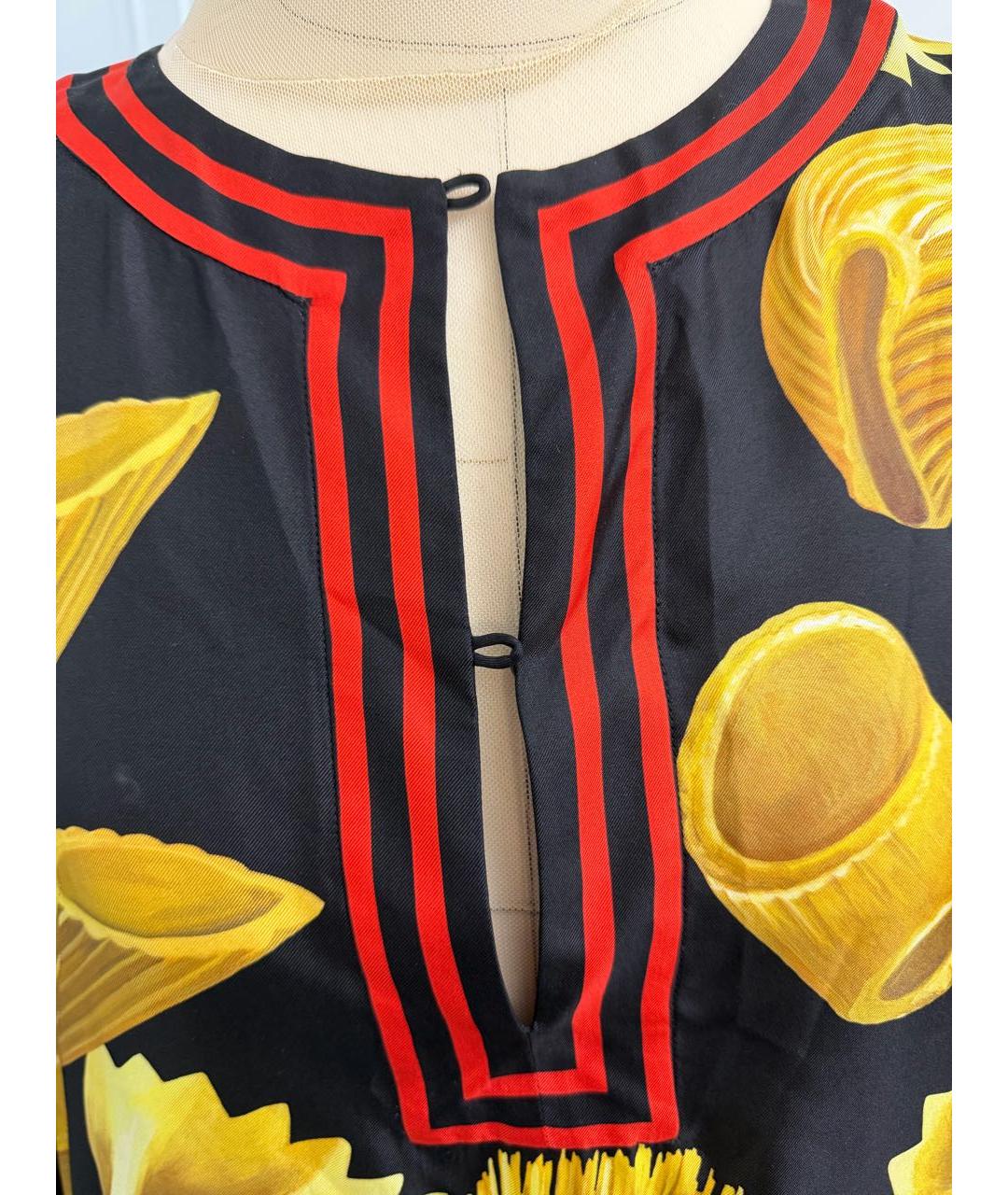 DOLCE&GABBANA Желтое шелковое платье, фото 4