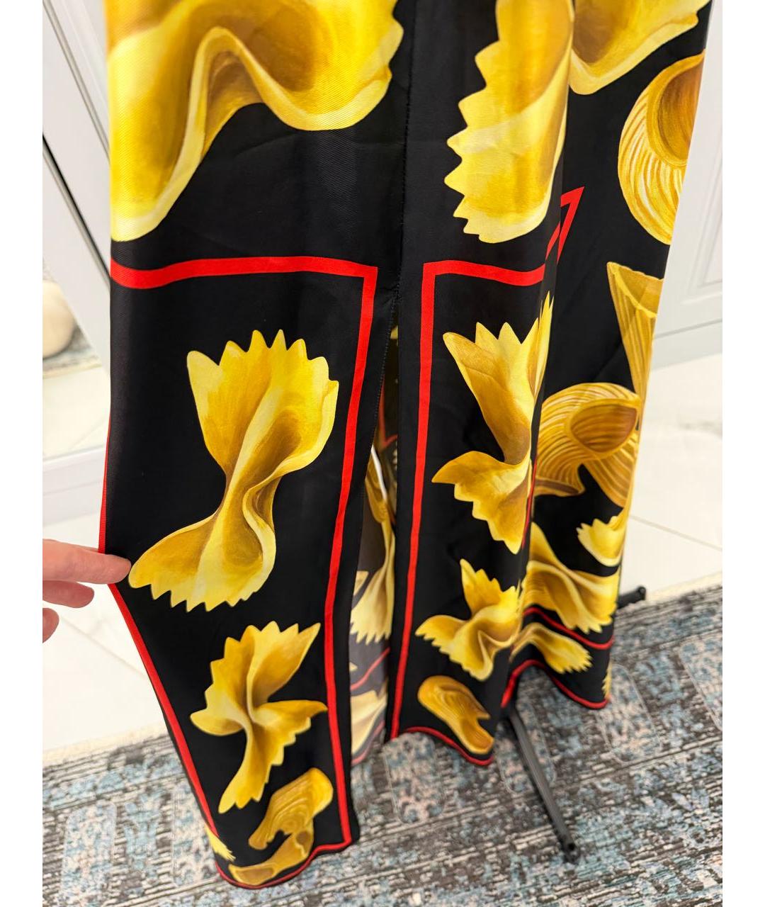 DOLCE&GABBANA Желтое шелковое платье, фото 3