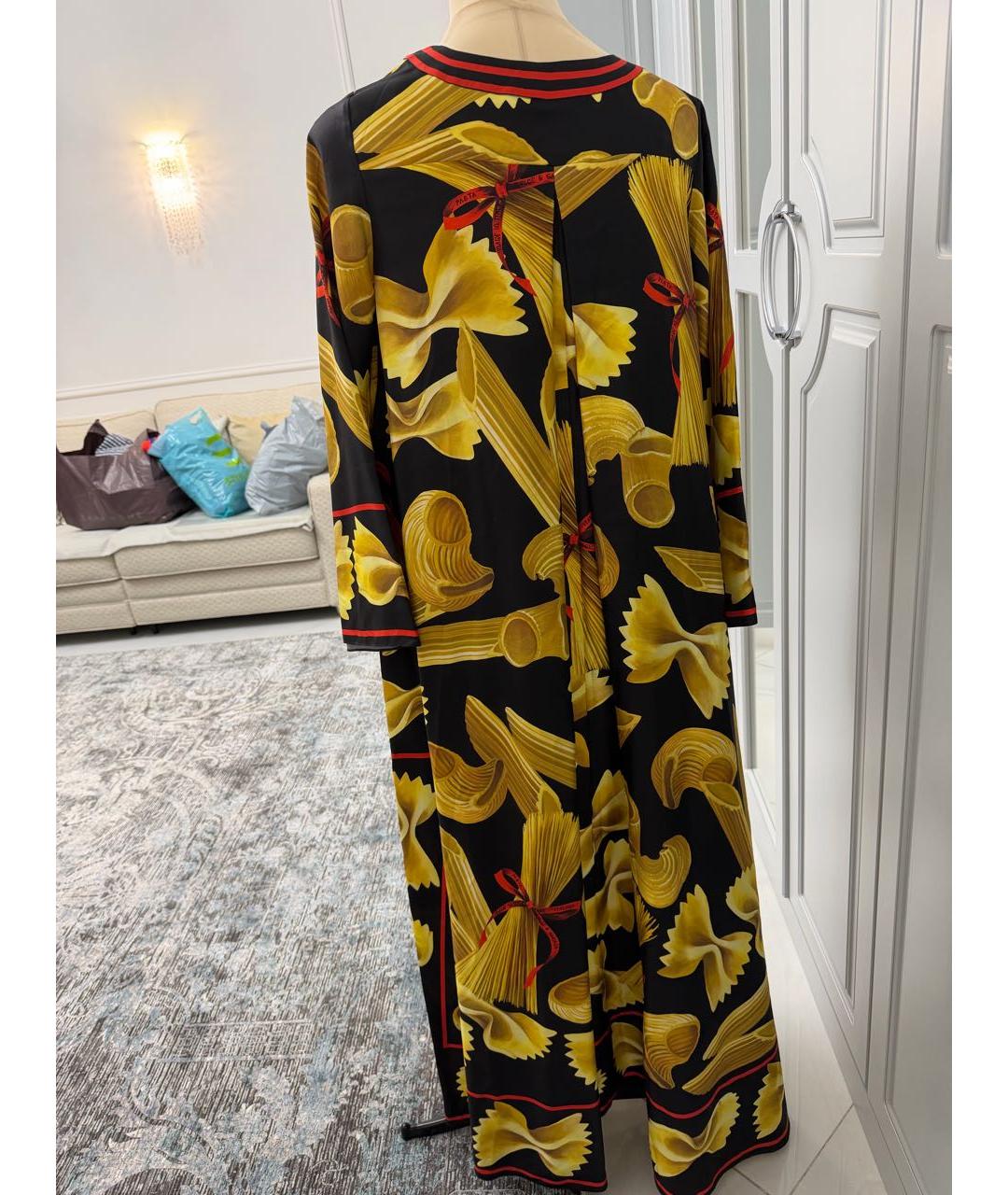 DOLCE&GABBANA Желтое шелковое платье, фото 2