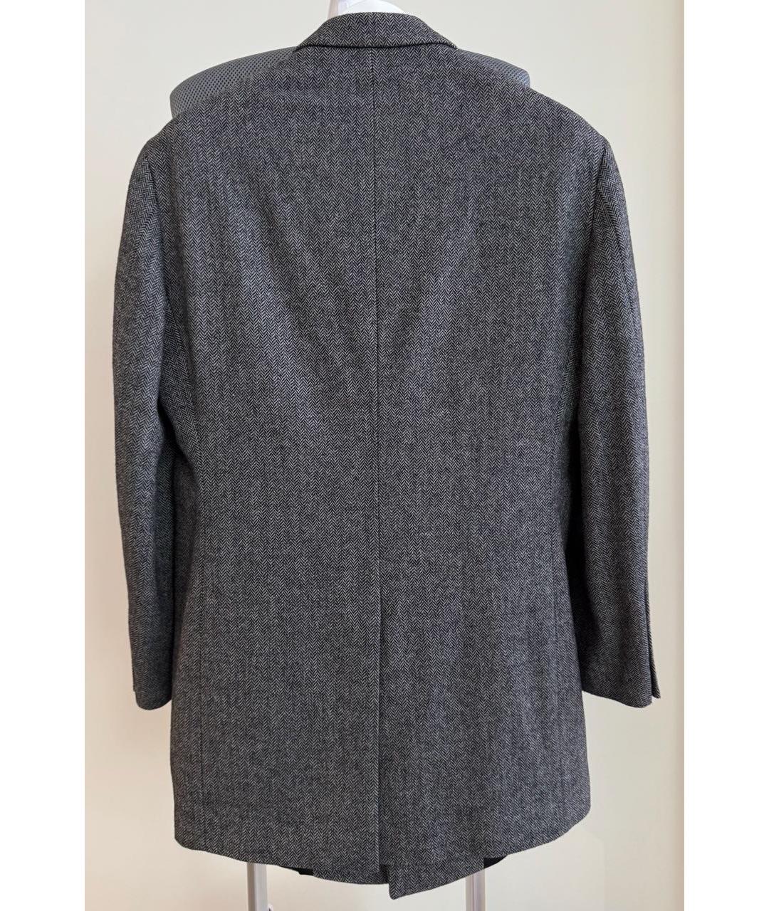 CALVIN KLEIN Серое шерстяное пальто, фото 2