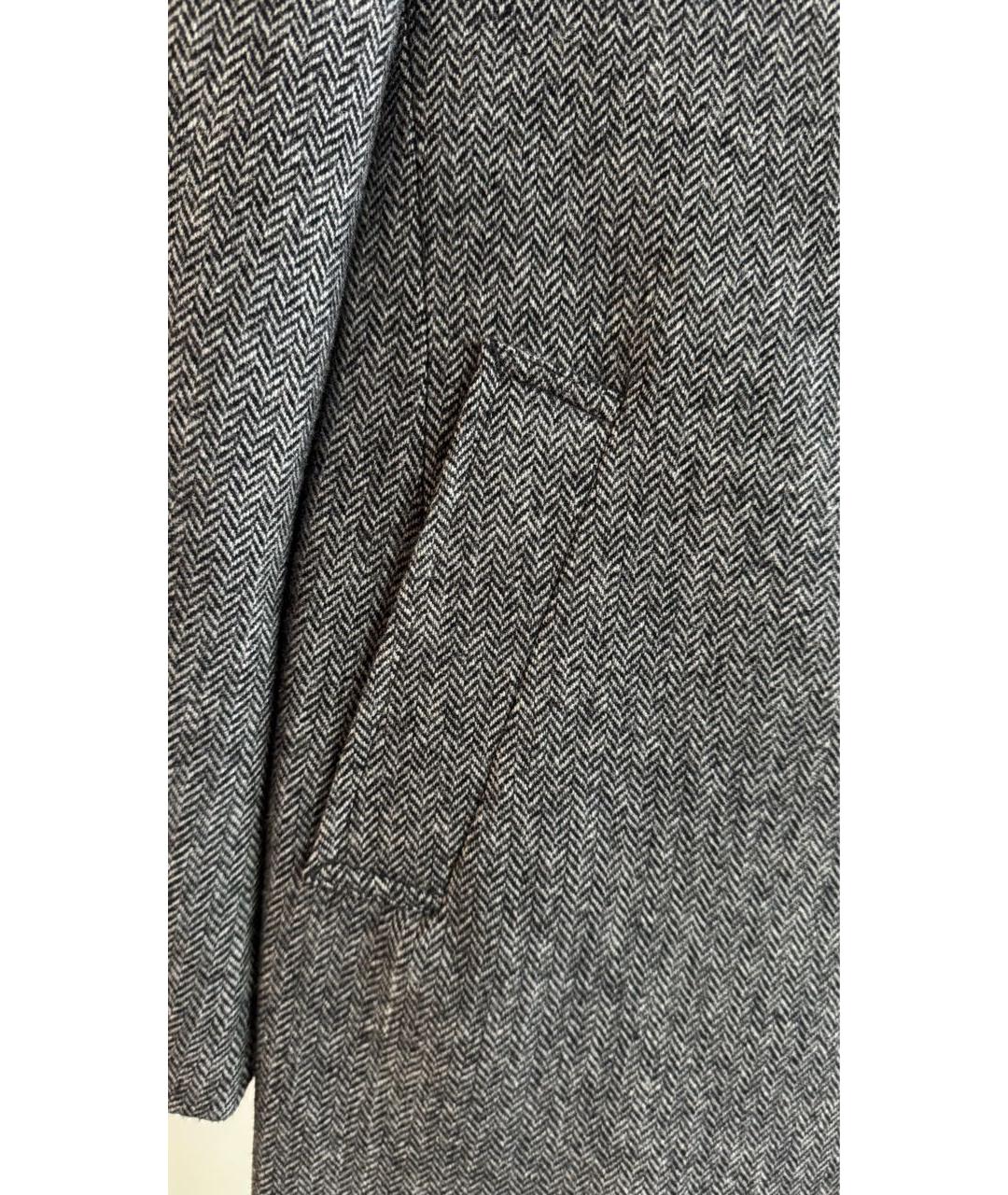 CALVIN KLEIN Серое шерстяное пальто, фото 7