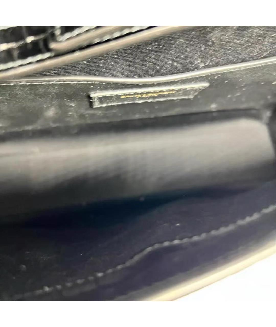 SAINT LAURENT Черная кожаная сумка через плечо, фото 7