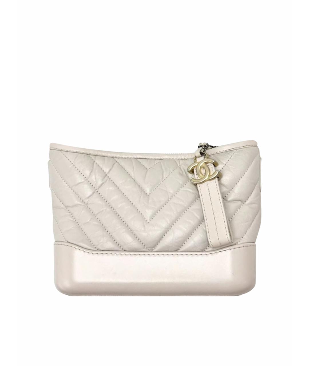 CHANEL Бежевая кожаная сумка через плечо, фото 1