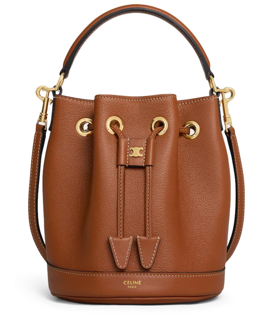 CELINE Коричневая кожаная сумка тоут, фото 1