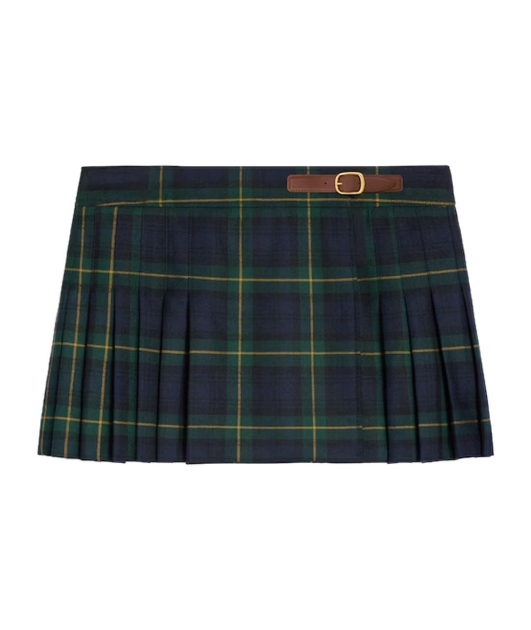 CELINE Мульти шерстяная юбка мини, фото 1