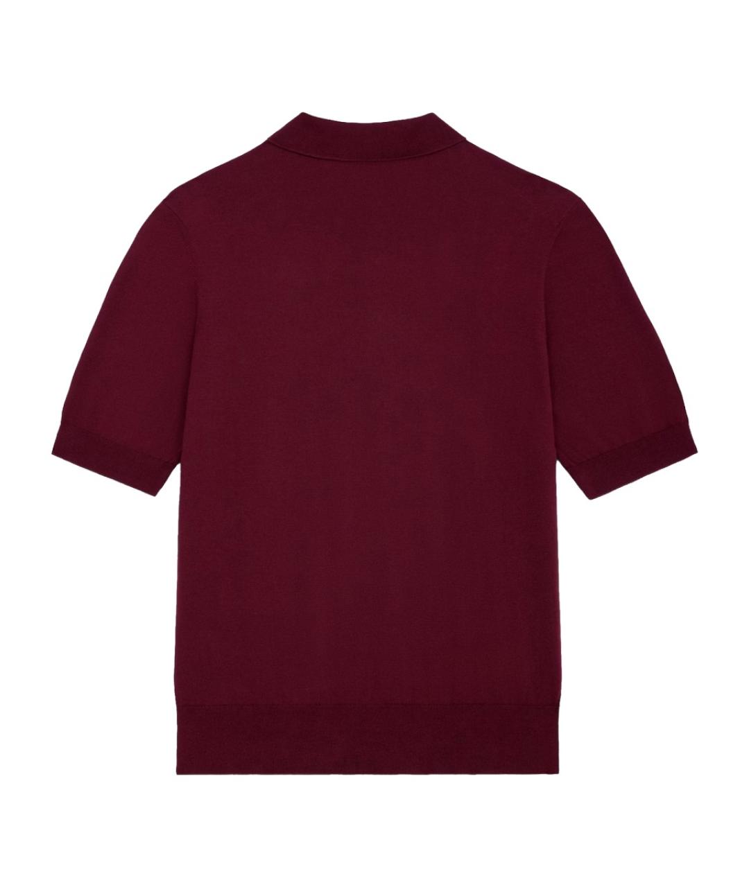 CELINE Бордовая шерстяная футболка, фото 2