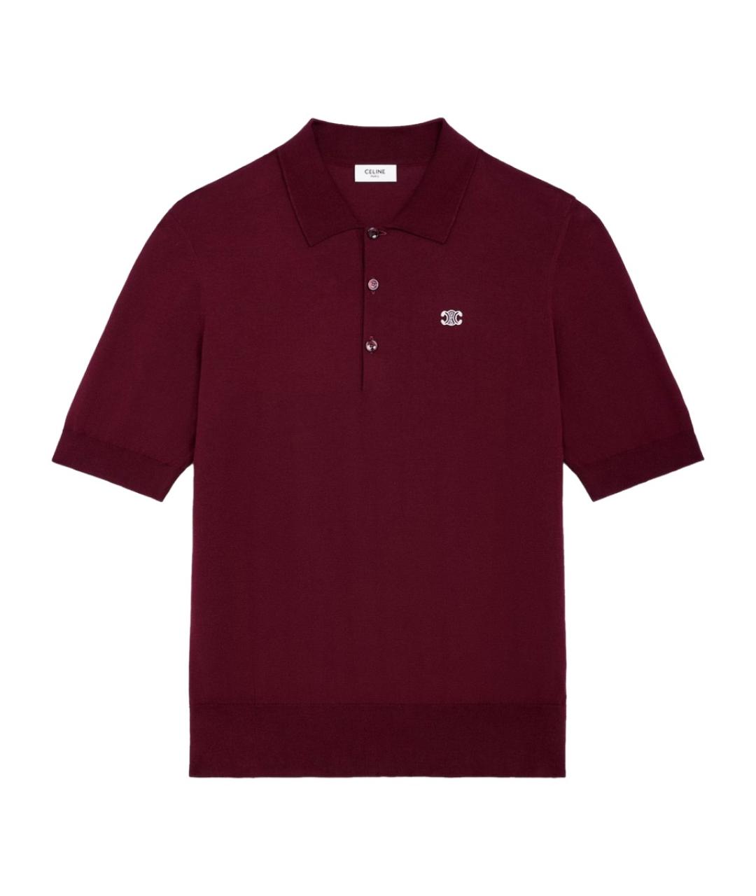 CELINE Бордовая шерстяная футболка, фото 1