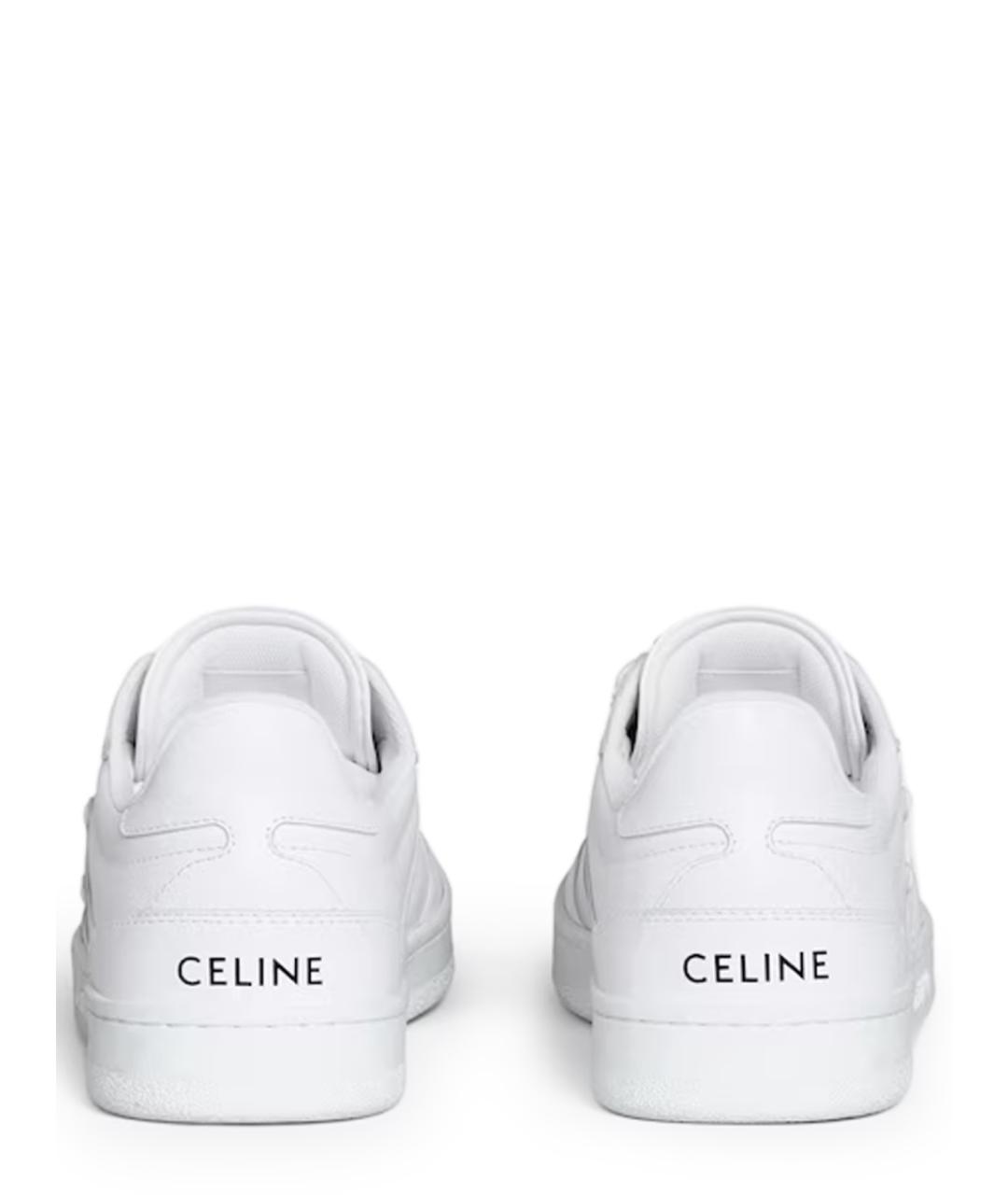 CELINE Белые кожаные кеды, фото 3
