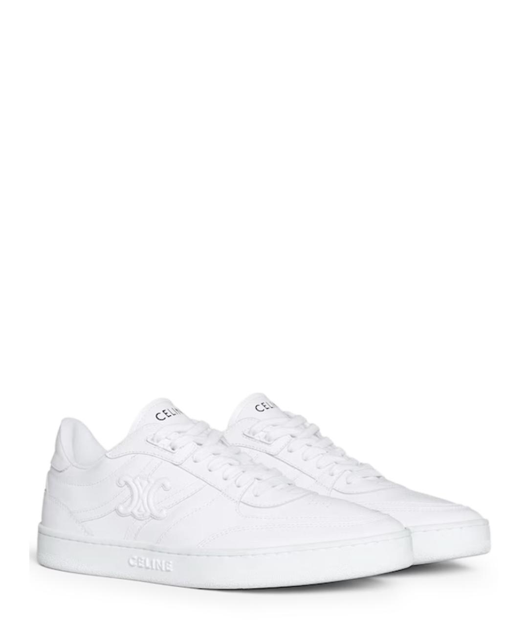 CELINE Белые кожаные кеды, фото 2