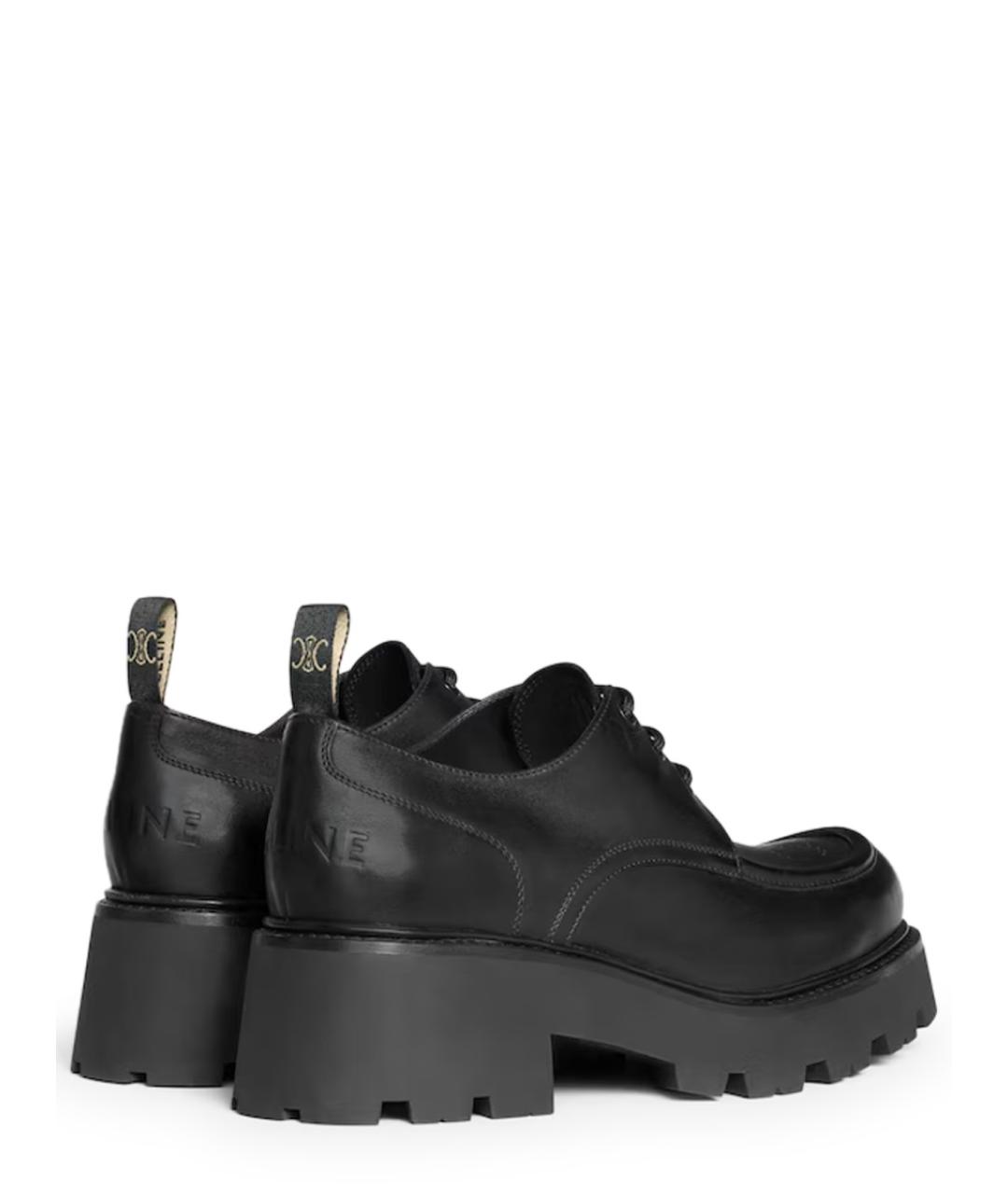 CELINE Черные кожаные ботинки, фото 3