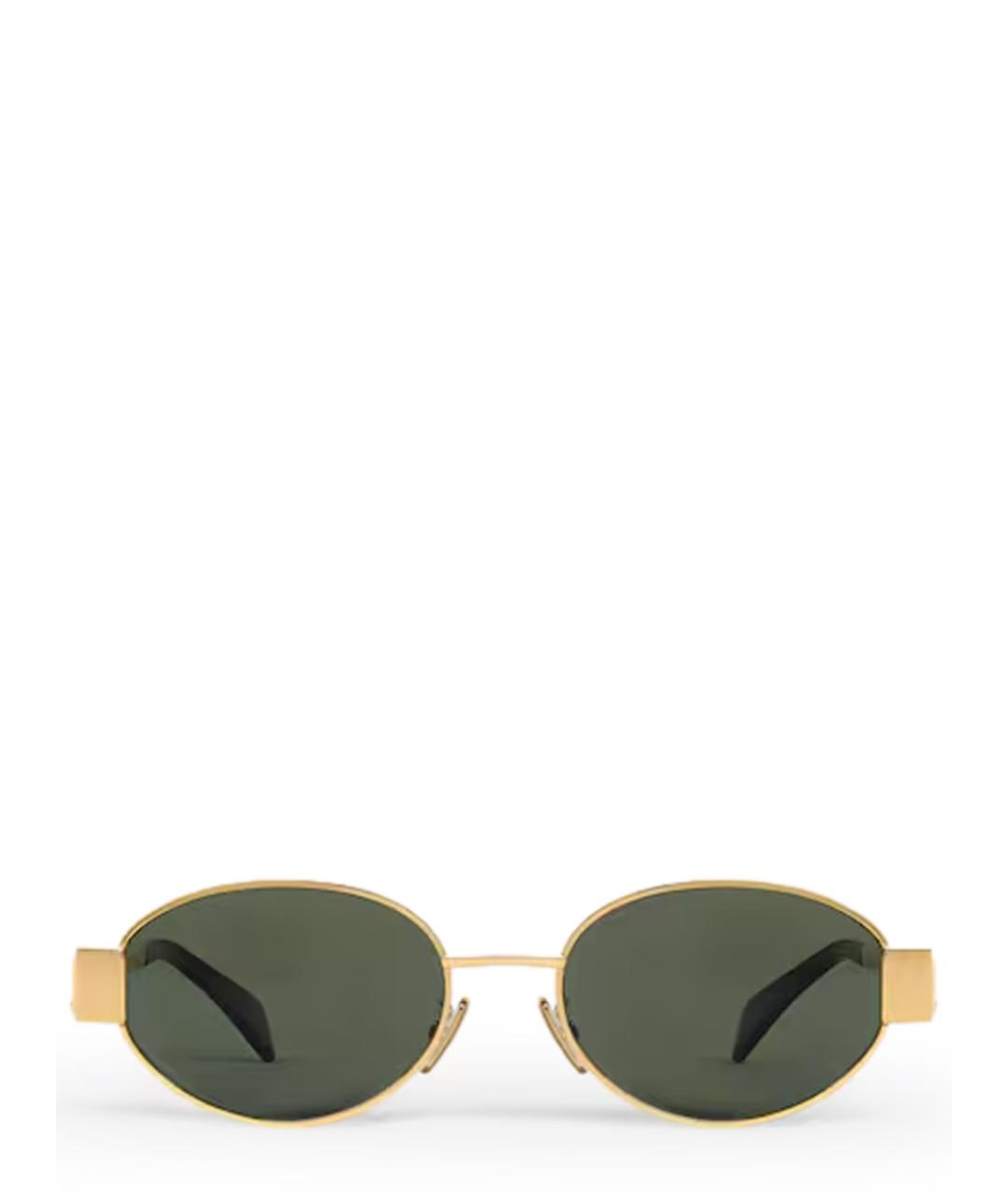 CELINE Золотые металлические солнцезащитные очки, фото 1