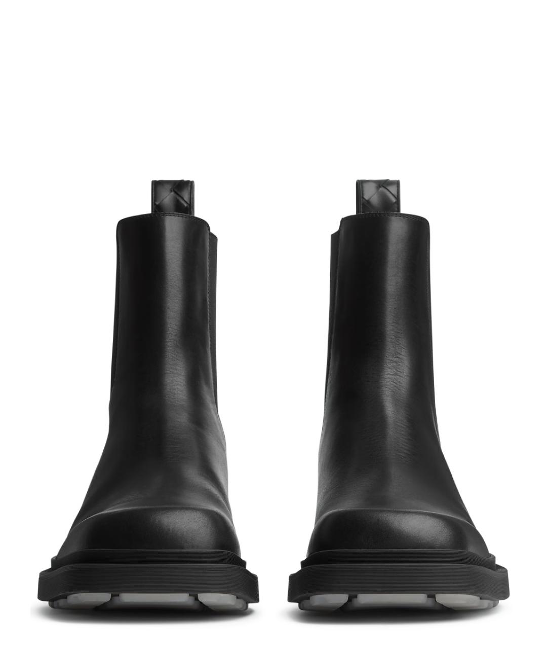 BOTTEGA VENETA Черные кожаные высокие ботинки, фото 2