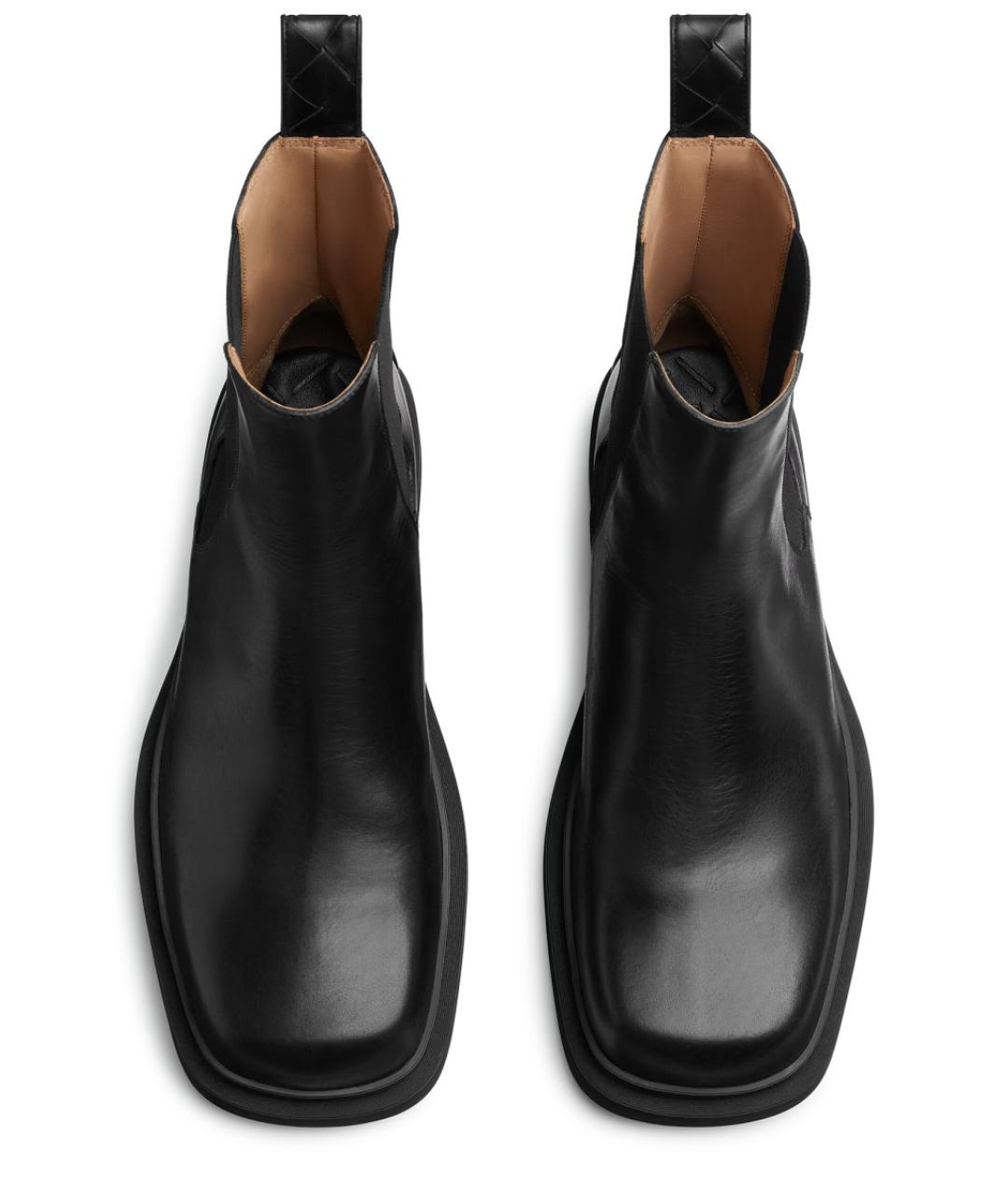 BOTTEGA VENETA Черные кожаные высокие ботинки, фото 4