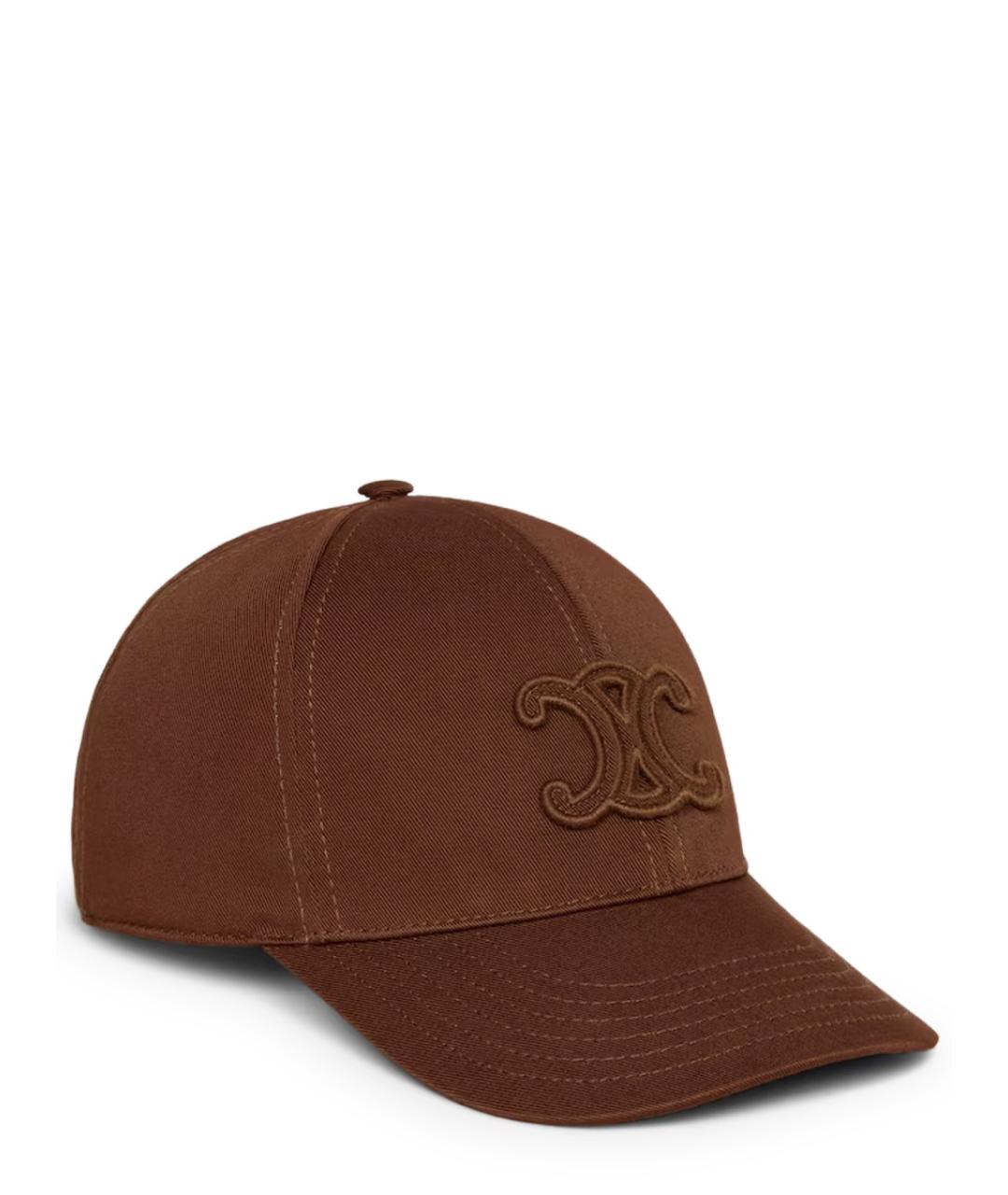 CELINE Коричневая хлопковая кепка, фото 3