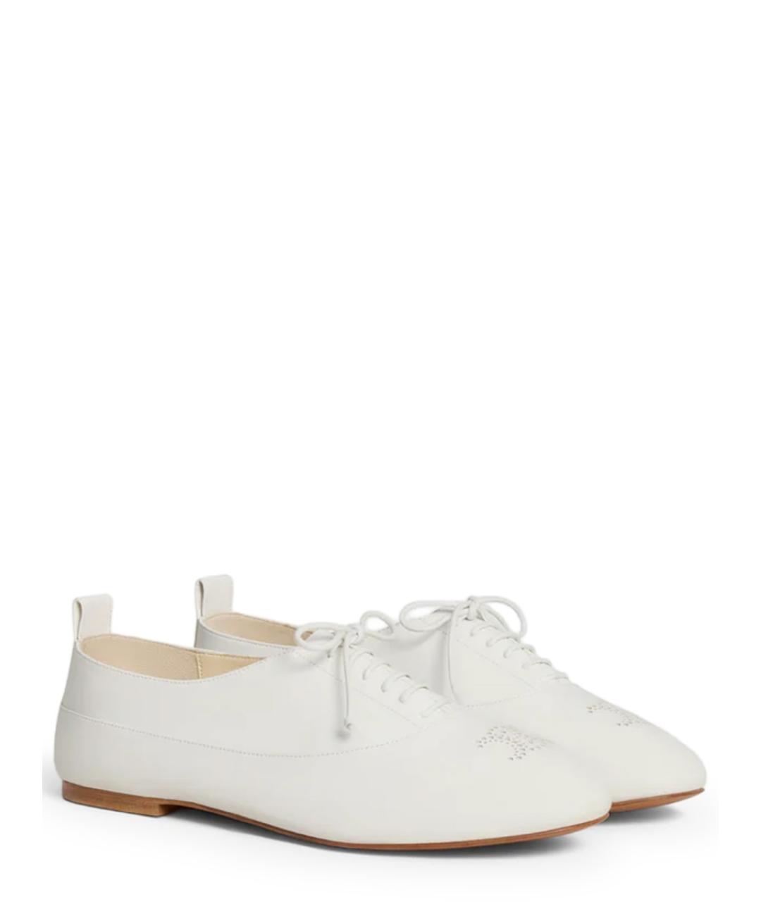 CELINE Белые кожаные ботинки, фото 2