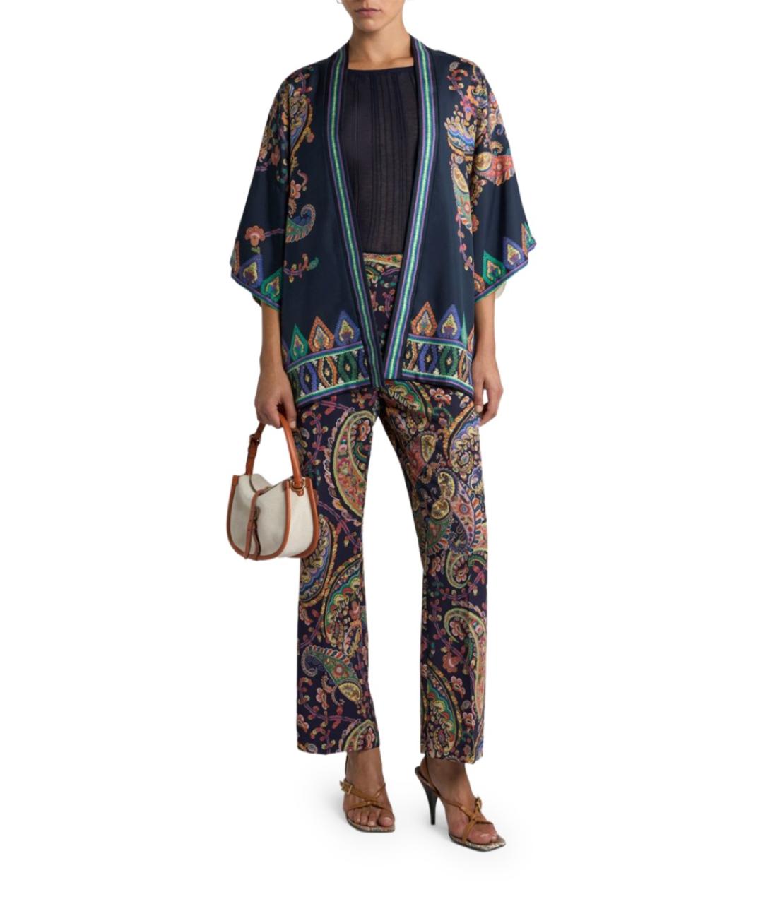 ETRO Мульти полиэстеровые прямые брюки, фото 2