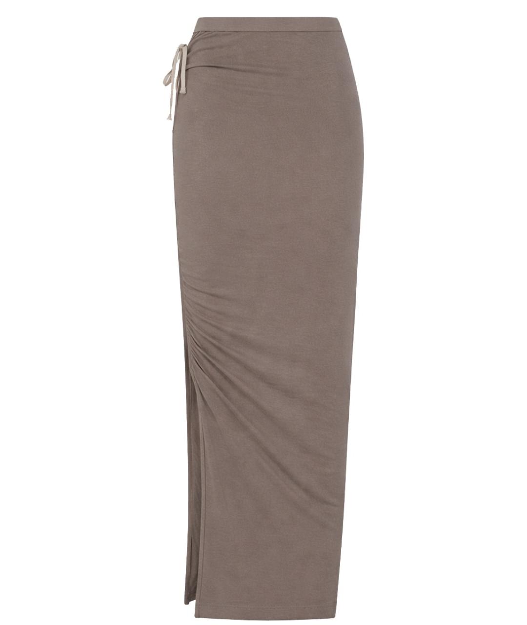 RICK OWENS Бежевая хлопковая юбка миди, фото 3