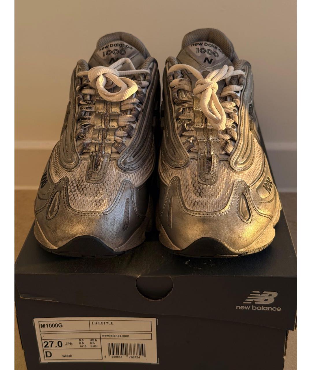 NEW BALANCE Серые текстильные низкие кроссовки / кеды, фото 5