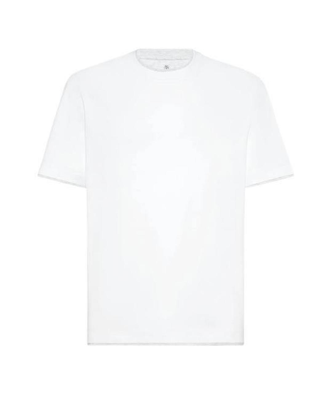 BRUNELLO CUCINELLI Белая хлопковая футболка, фото 1