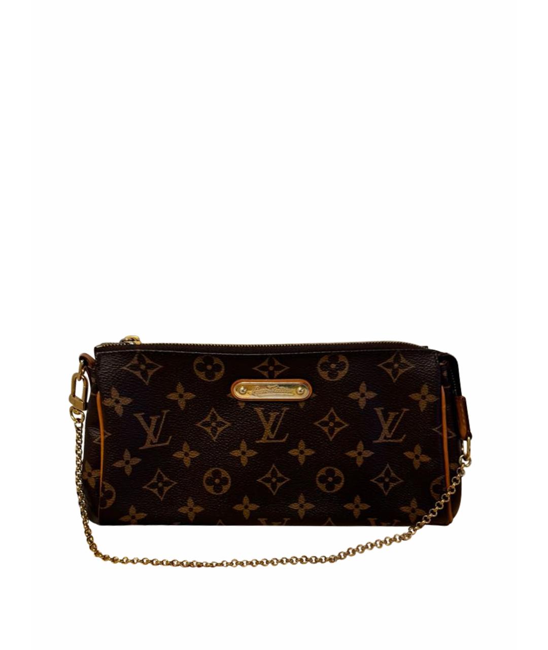 LOUIS VUITTON Коричневая кожаная сумка через плечо, фото 1