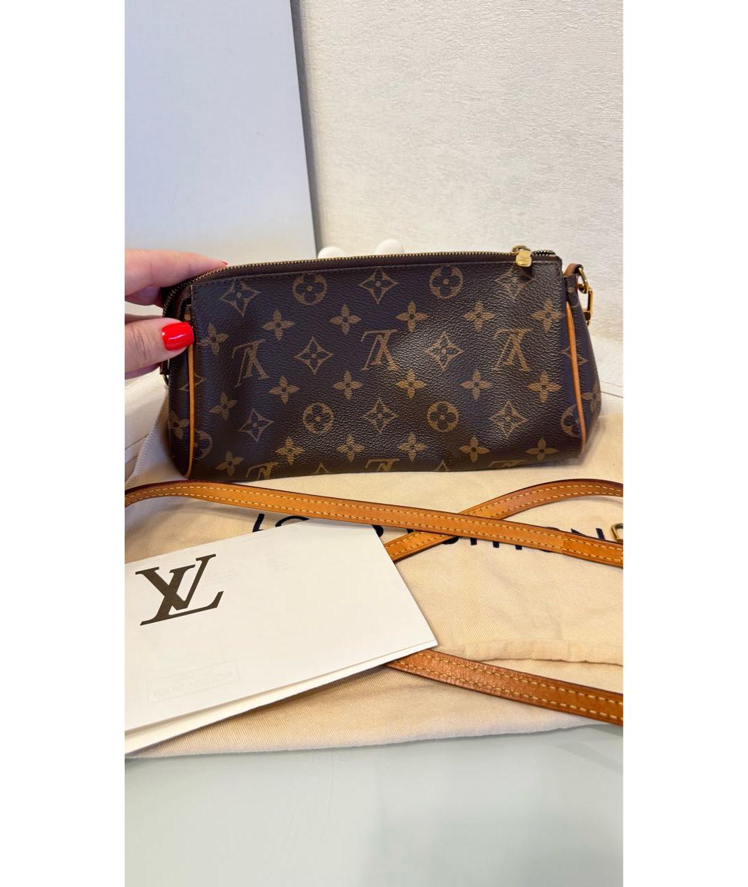 LOUIS VUITTON Коричневая кожаная сумка через плечо, фото 2