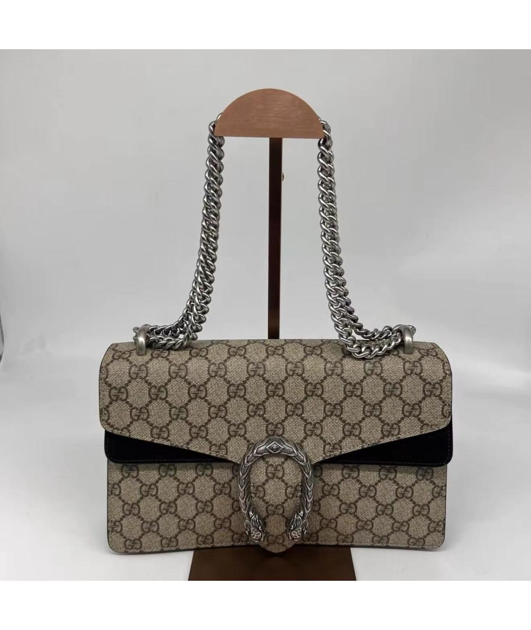 GUCCI Черная замшевая сумка через плечо, фото 8