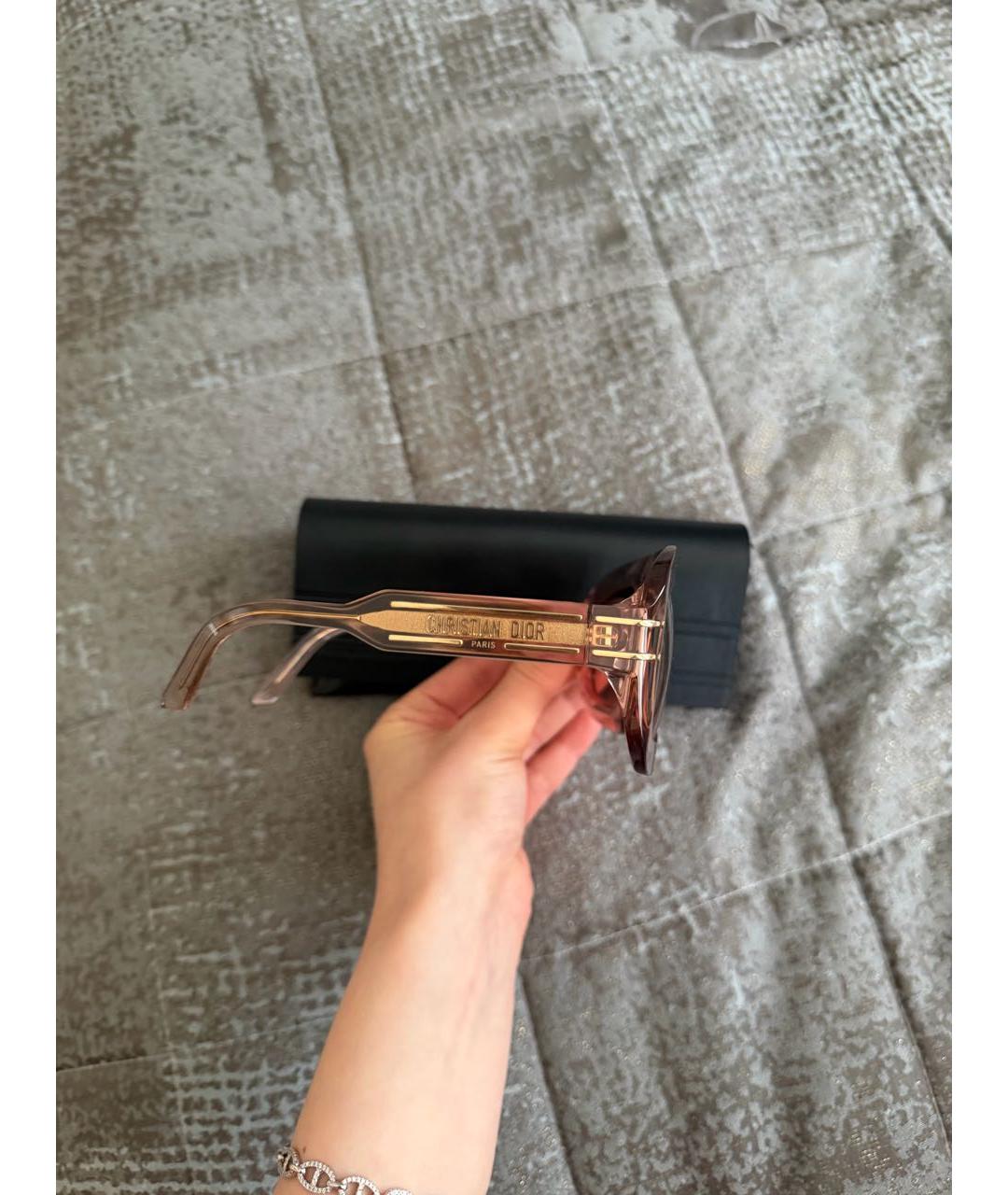 CHRISTIAN DIOR Розовые пластиковые солнцезащитные очки, фото 2