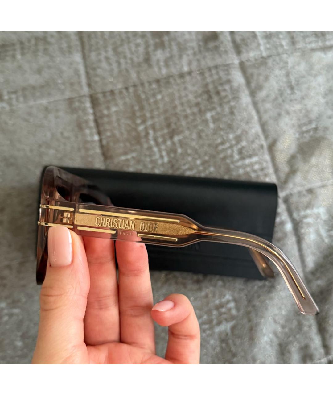 CHRISTIAN DIOR Розовые пластиковые солнцезащитные очки, фото 3