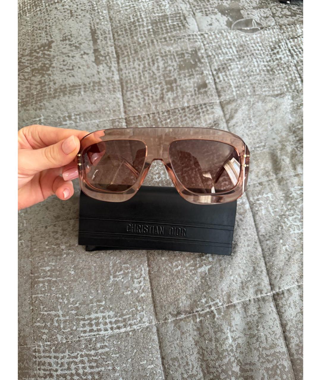 CHRISTIAN DIOR Розовые пластиковые солнцезащитные очки, фото 5