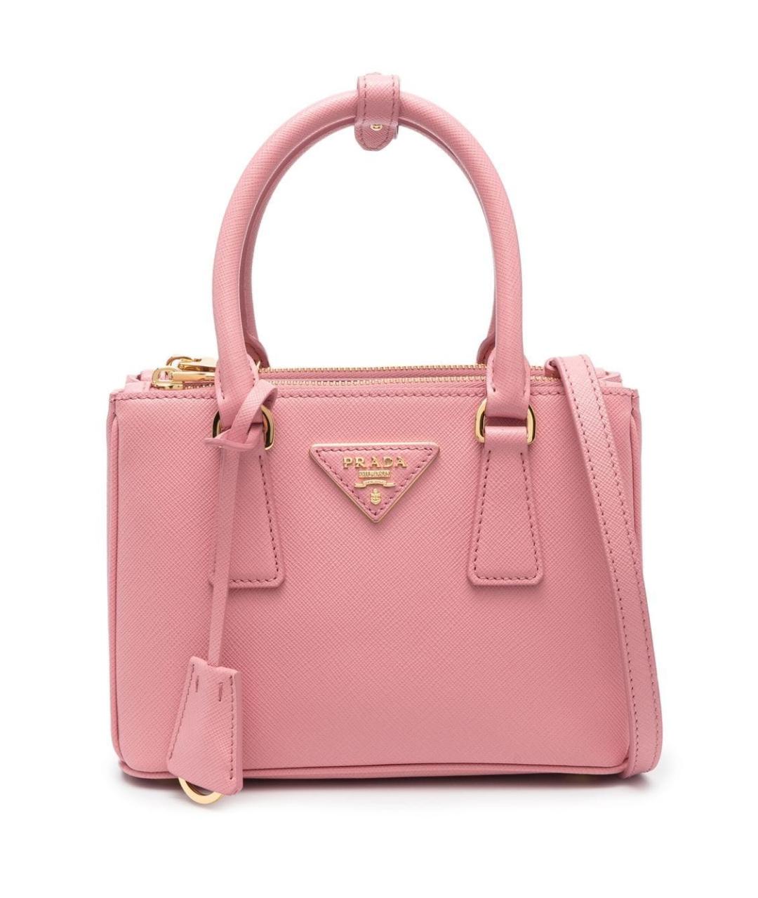 PRADA Розовая кожаная сумка тоут, фото 1