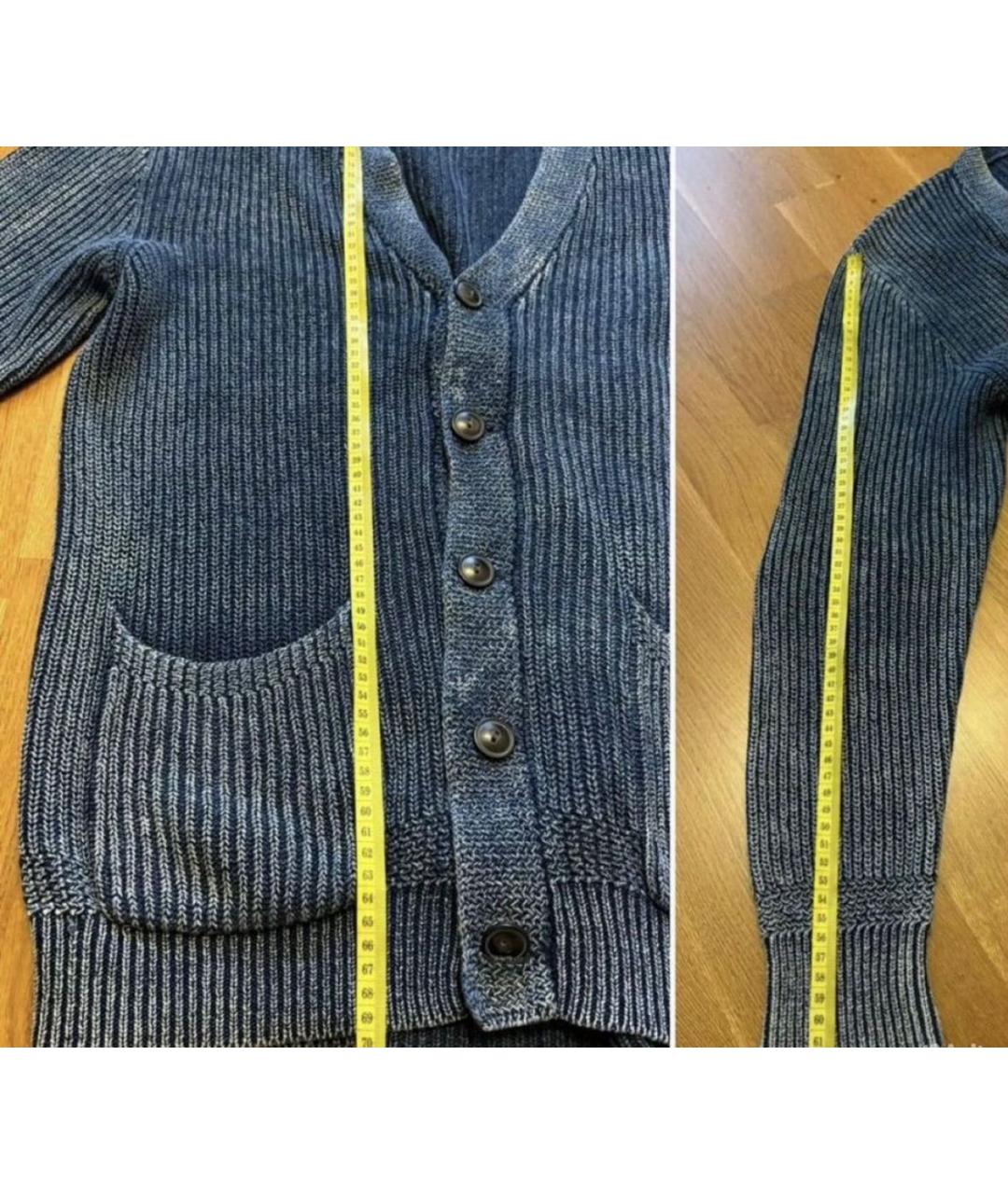 POLO RALPH LAUREN Темно-синий хлопковый кардиган, фото 7