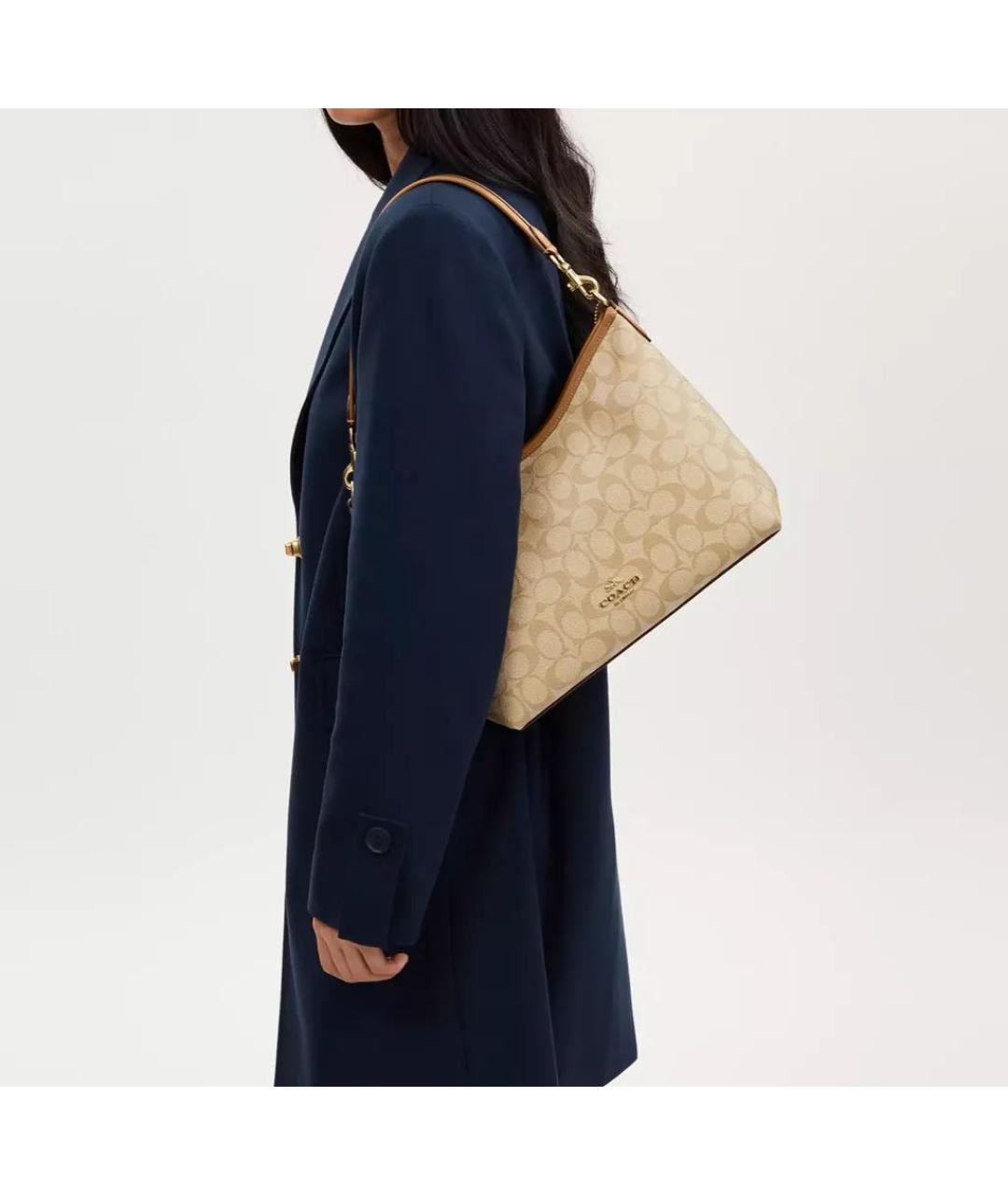 COACH Бежевая сумка тоут, фото 8