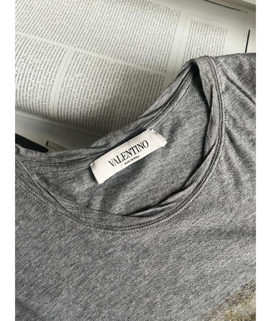 VALENTINO Серая футболка, фото 4