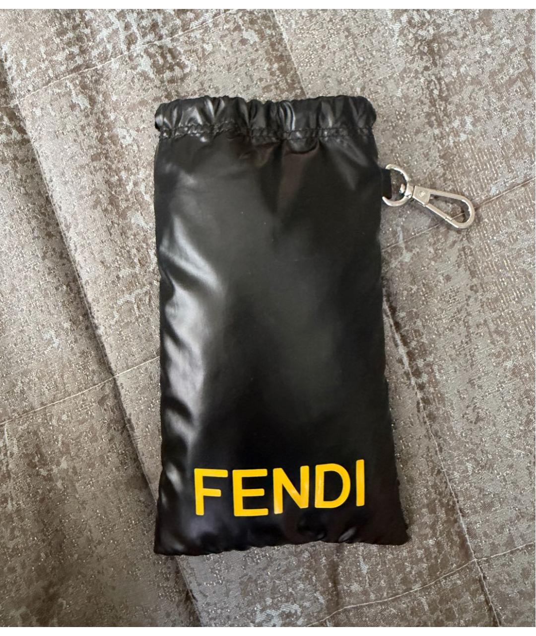 FENDI Желтые металлические солнцезащитные очки, фото 4