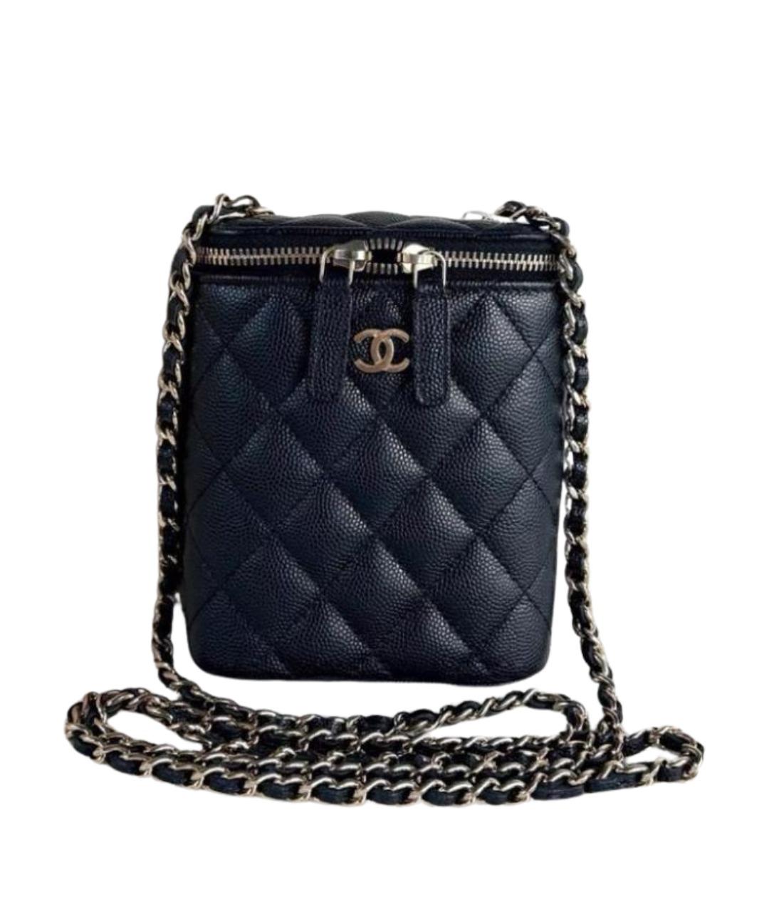 CHANEL Черная кожаная сумка через плечо, фото 1